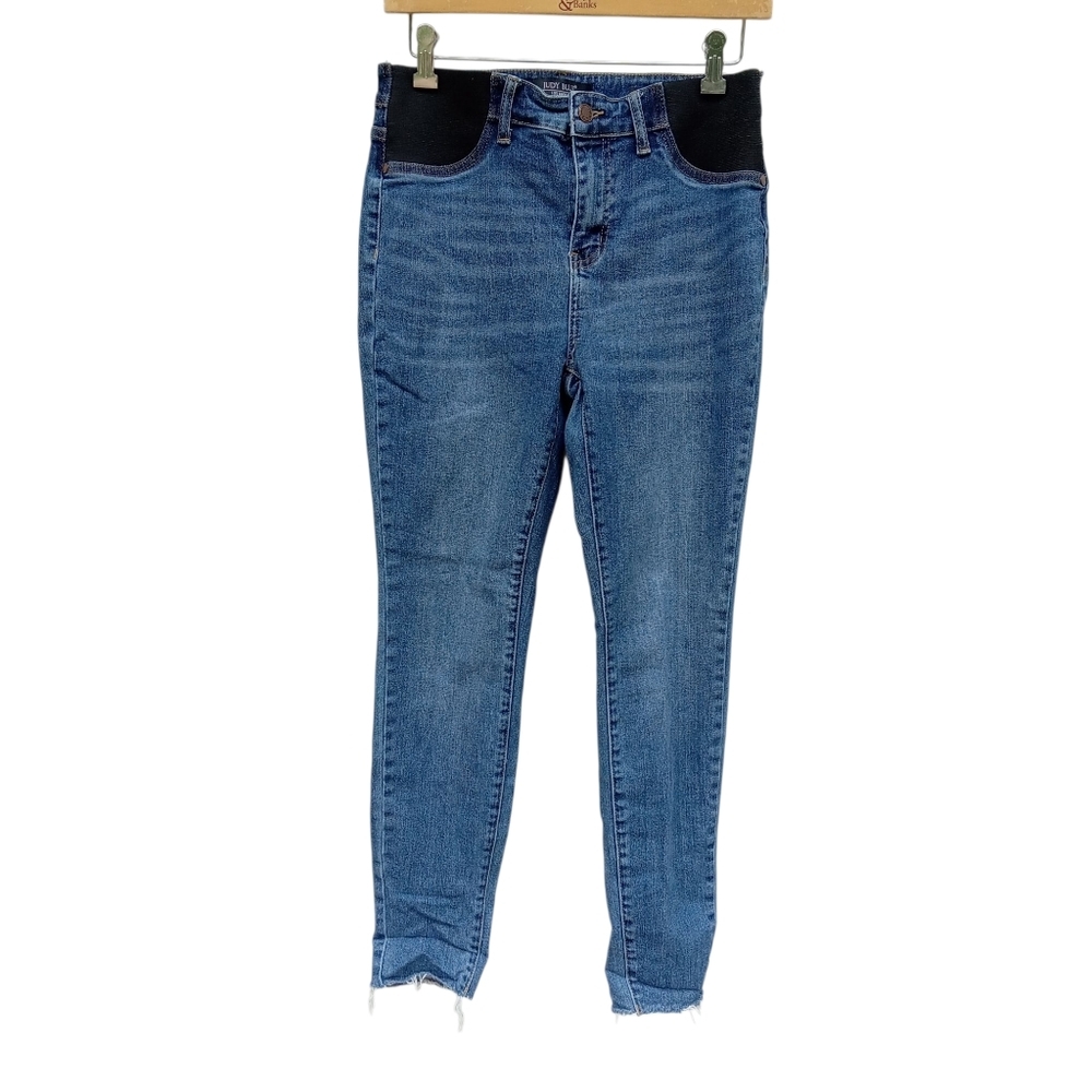 Judy Blue Maternity Jeans Women's Size 7/28 Skinny Fit Elastic Side Panels